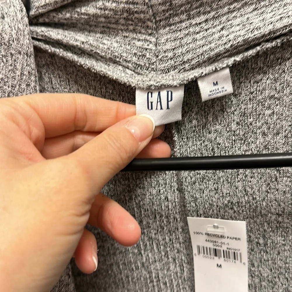 Cascade Drape Front  Ribbed Cardigan - Picture 4 of 7